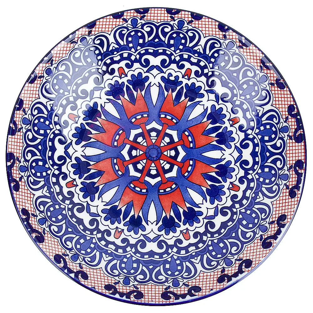 Фото 2 Набор тарелок 2 шт Nouvelle Arabesque 21x21 см фарфор цвет синий Фото 2 Набор тарелок 2 шт Nouvelle Arabesque 21x21 см фарфор цвет синий