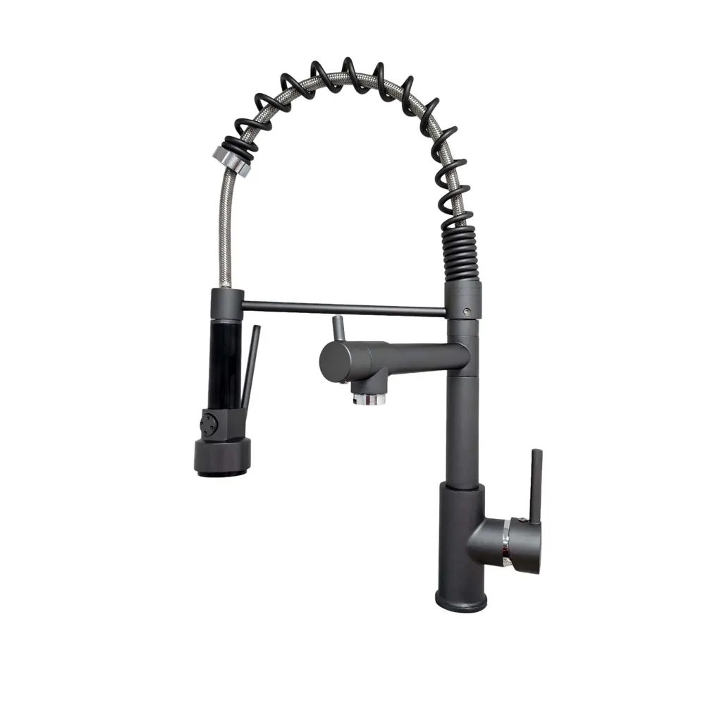 Фото Смеситель для кухни однорычажный Brnou Br-704 высота 19.2 см цвет антрацит Фото Смеситель для кухни однорычажный Brnou Br-704 высота 19.2 см цвет антрацит