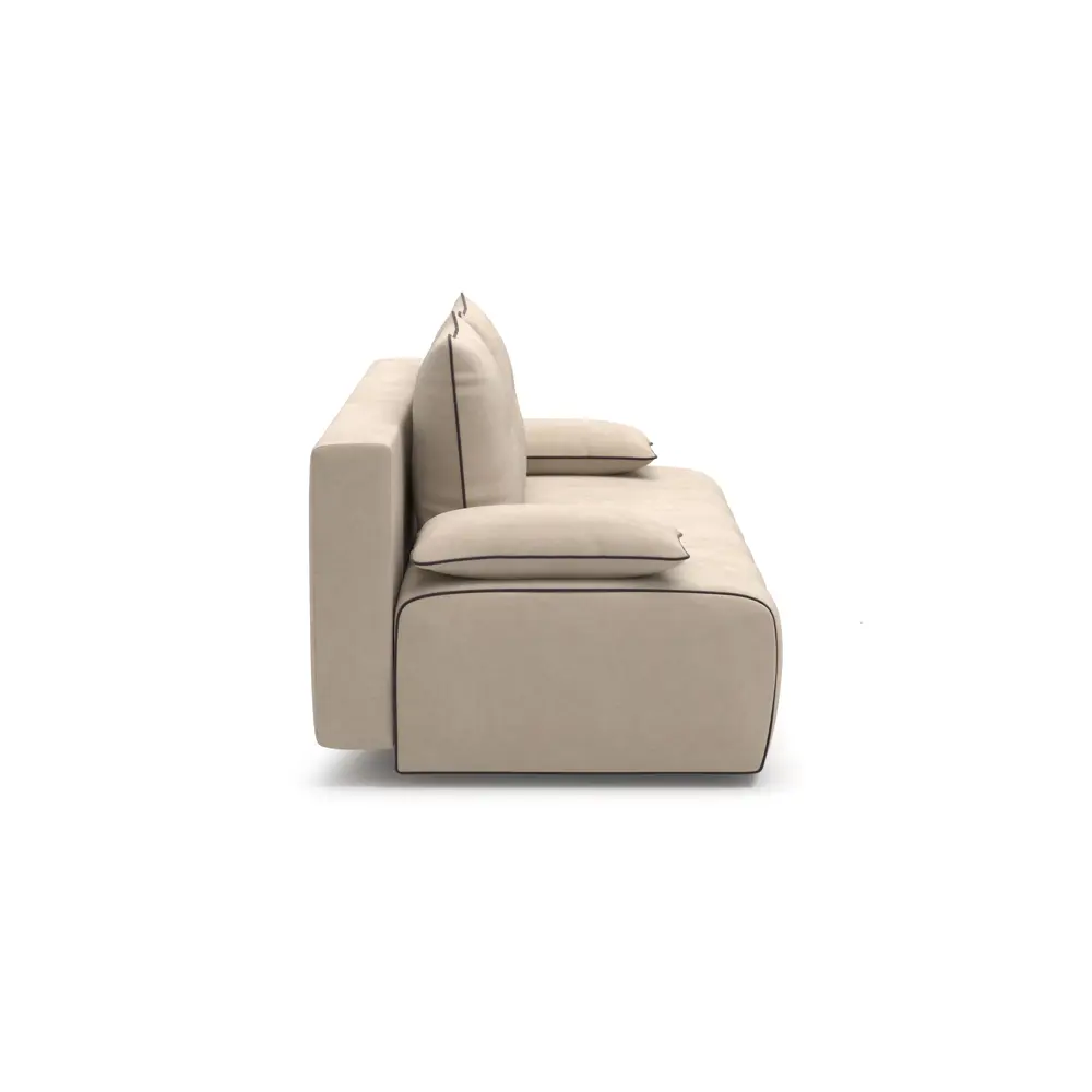 Фото 4 Диван Смк Мишель 203x93x104 см велюр цвет песочный/серый