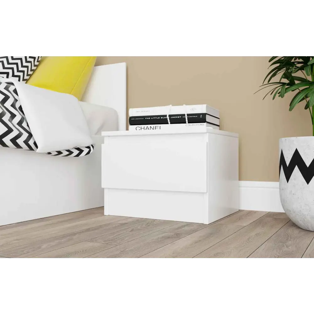 Фото 4 Тумба прикроватная Смарт 40x30x35 см 1 ящик ЛДСП цвет белый Фото 4 Тумба прикроватная Смарт 40x30x35 см 1 ящик ЛДСП цвет белый