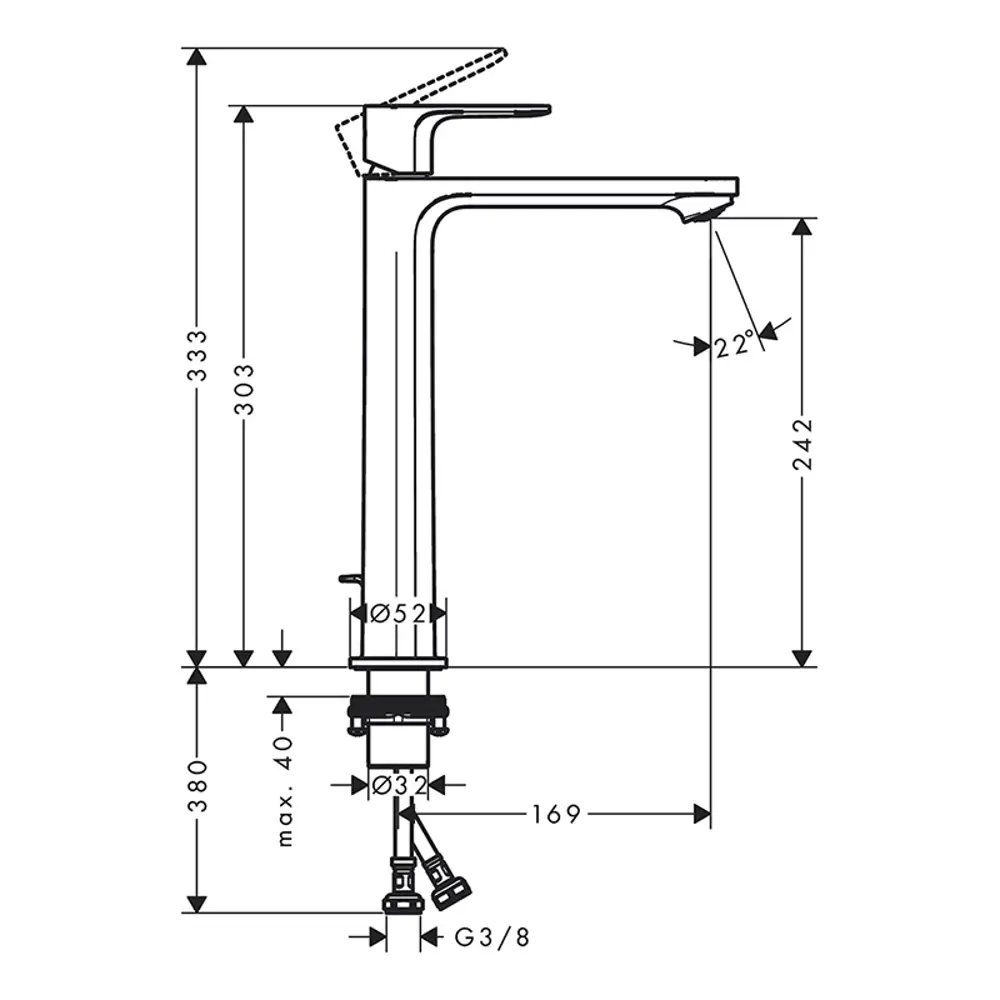 Фото 6 Смеситель для раковины Hansgrohe 72581000 однорычажный цвет хром Фото 6 Смеситель для раковины Hansgrohe 72581000 однорычажный цвет хром