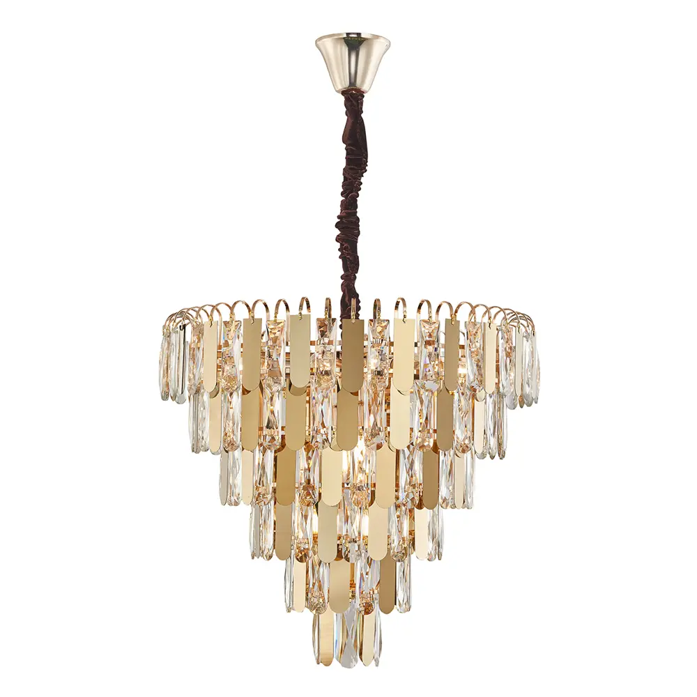 Фото Люстра подвесная ARTE PERFETTO LUCE 3326.88352-D600/H520/E14-11 G 12 ламп 24 м² цвет золото Фото Люстра подвесная ARTE PERFETTO LUCE 3326.88352-D600/H520/E14-11 G 12 ламп 24 м² цвет золото