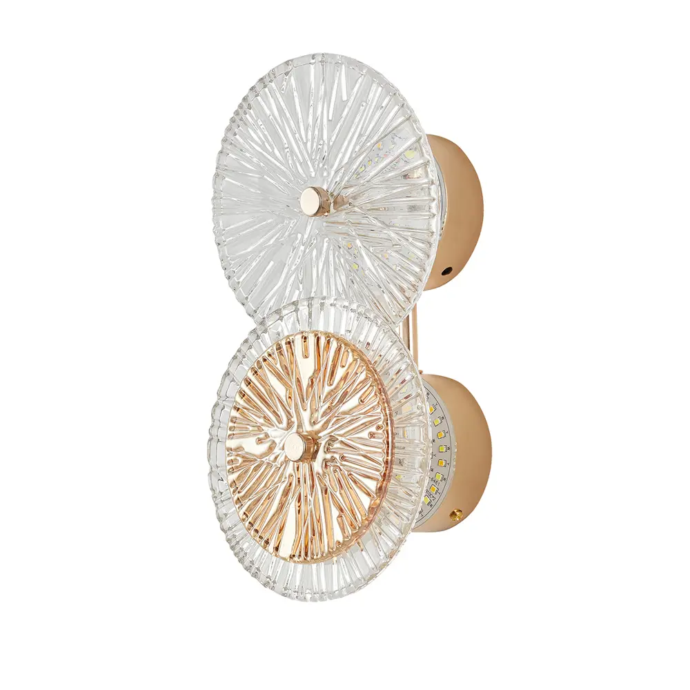 Фото Настенный светильник светодиодный ARTE PERFETTO LUCE LED 3326.B2521-2-D150.H280.LED.G нейтральный белый свет цвет золото Фото Настенный светильник светодиодный ARTE PERFETTO LUCE LED 3326.B2521-2-D150.H280.LED.G нейтральный белый свет цвет золото