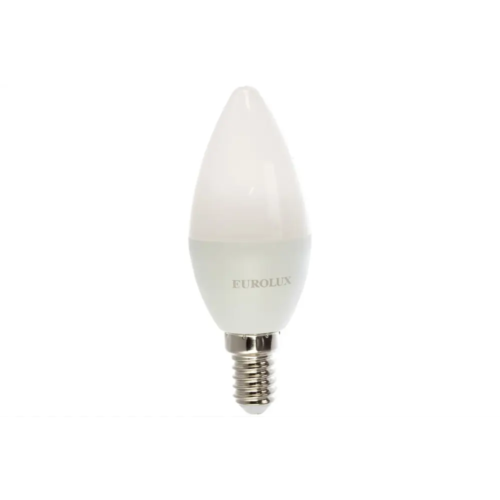 Фото Набор ламп светодиодных Eurolux ЦБ-00009776 E14 230 В 5 Вт свеча матовая 400 Лм нейтральный белый свет 10 шт