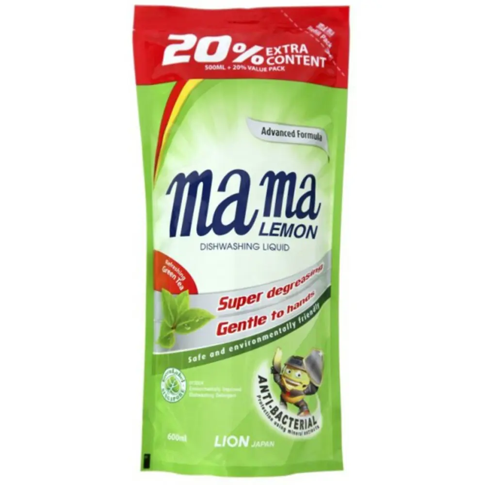 Фото Гель MAMA LEMON для посуды и детских принадлежностей зеленый чай 46336 600 мл Фото Гель MAMA LEMON для посуды и детских принадлежностей зеленый чай 46336 600 мл
