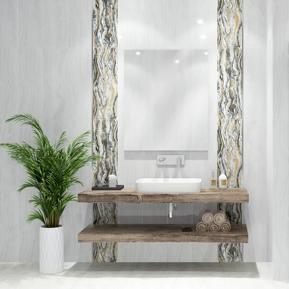 Фото 2 Плитка настенная Gala 24.2x70 см 57.12 м2, цвет белый Фото 2 Плитка настенная Gala 24.2x70 см 57.12 м2, цвет белый