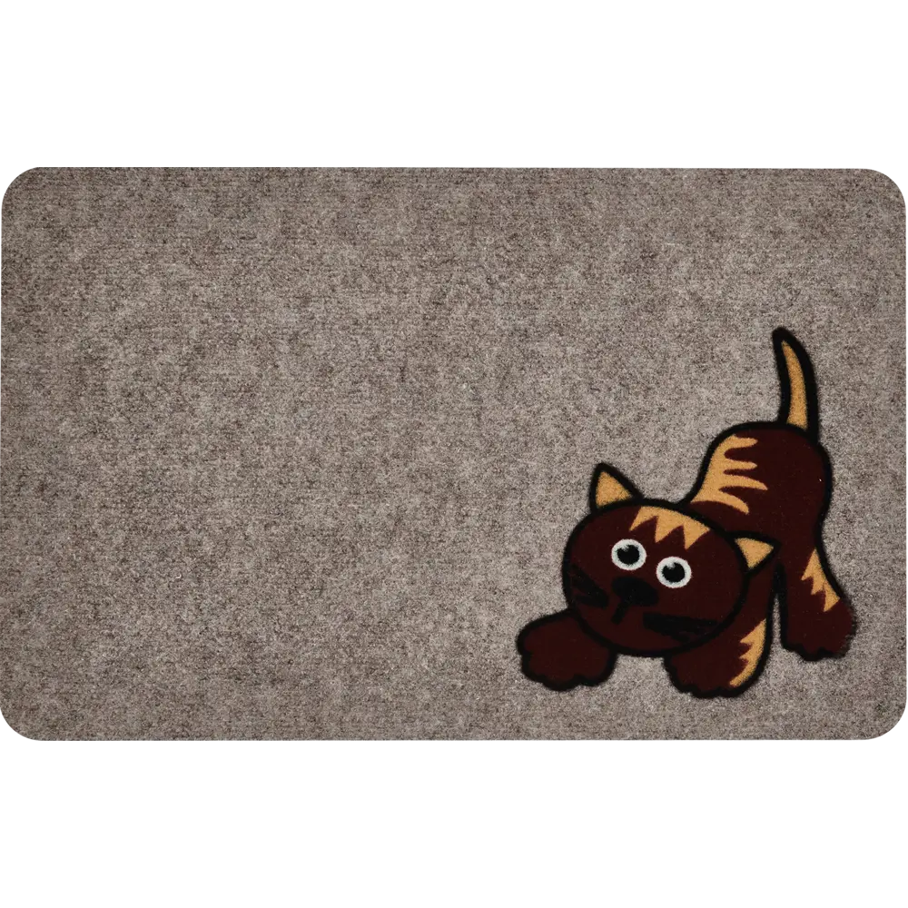 Фото Коврик придверный полипропилен Star Flock Cat 40x60 см цвет разноцветный Фото Коврик придверный полипропилен Star Flock Cat 40x60 см цвет разноцветный