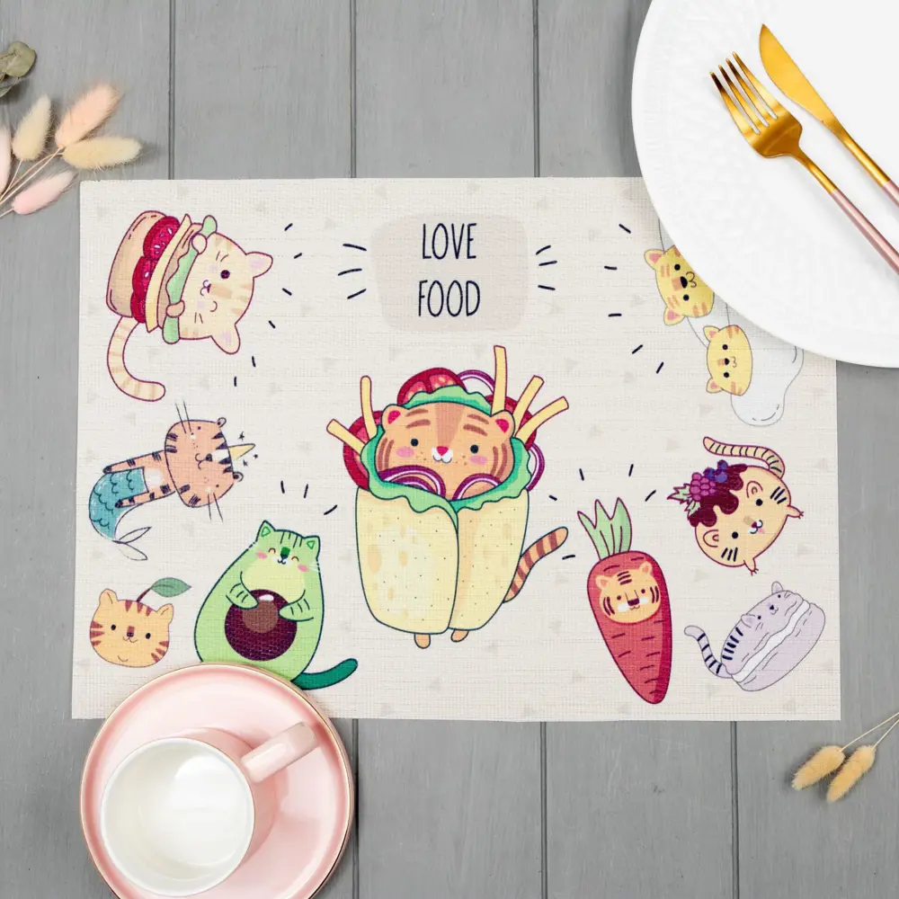 Фото 2 Салфетка на стол "Love food" ПВХ 29x40 см Фото 2 Салфетка на стол "Love food" ПВХ 29x40 см