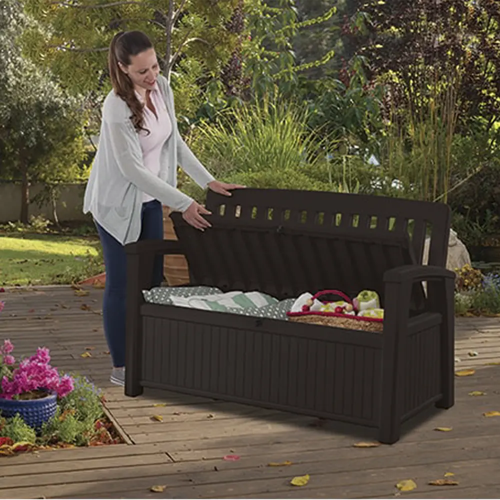 Фото 2 Скамья садовая Keter PATIO BENCH 75 см х 9 см х 131 см пластик разноцветный Фото 2 Скамья садовая Keter PATIO BENCH 75 см х 9 см х 131 см пластик разноцветный