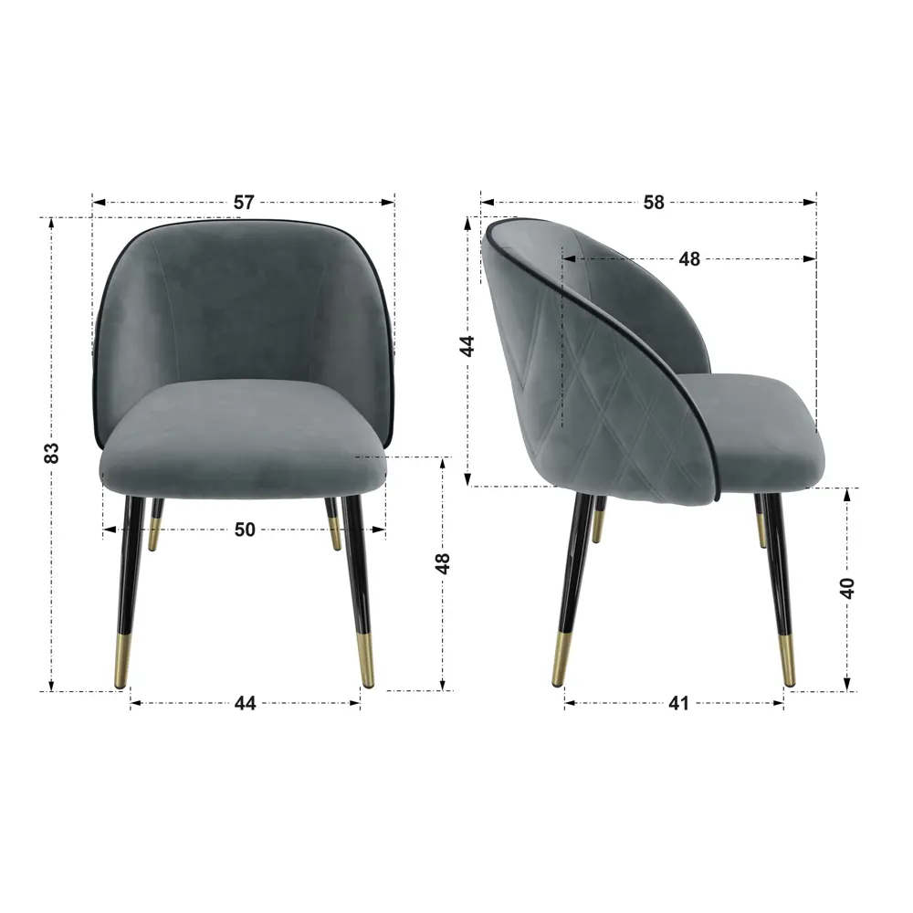 Фото 8 Стул Milavio Леон 11/24 Ч/З 83x58x50 см ткань цвет серый ножки черные Фото 8 Стул Milavio Леон 11/24 Ч/З 83x58x50 см ткань цвет серый ножки черные