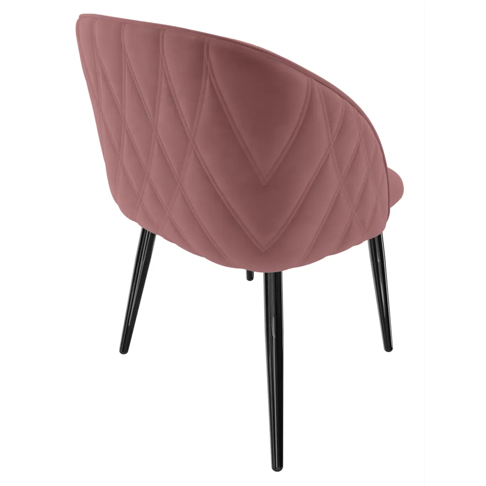 Фото 5 Стул Milavio Леон 22 Ч 83x58x50 см ткань цвет розовый ножки черные Фото 5 Стул Milavio Леон 22 Ч 83x58x50 см ткань цвет розовый ножки черные
