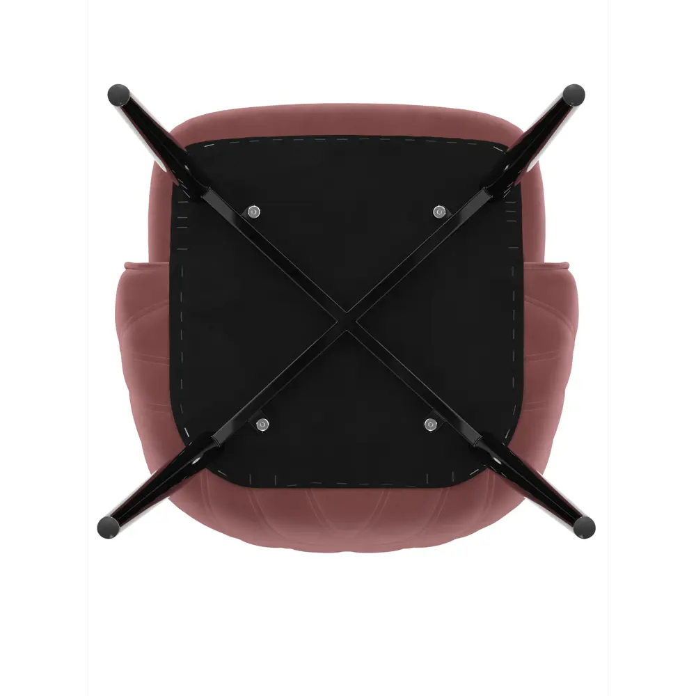 Фото 7 Стул Milavio Леон 22 Ч 83x58x50 см ткань цвет розовый ножки черные Фото 7 Стул Milavio Леон 22 Ч 83x58x50 см ткань цвет розовый ножки черные