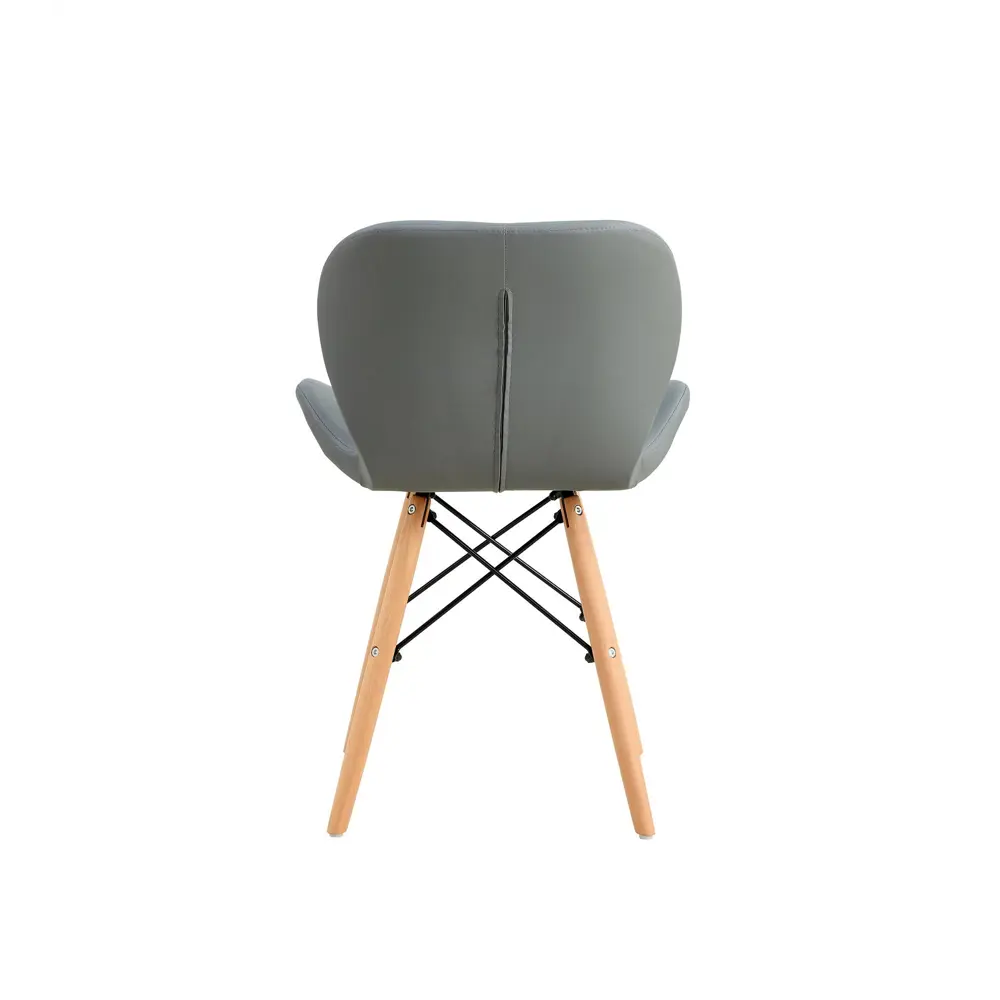 Фото 4 Комплект кухонных стульев 2 шт Wwbt 72x38x48 см искусственная кожа цвет серый Фото 4 Комплект кухонных стульев 2 шт Wwbt 72x38x48 см искусственная кожа цвет серый