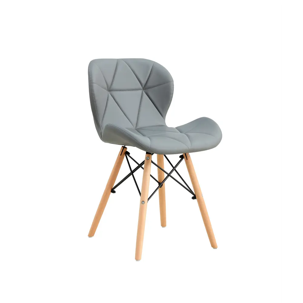 Фото 2 Комплект кухонных стульев 2 шт Wwbt 72x38x48 см искусственная кожа цвет серый Фото 2 Комплект кухонных стульев 2 шт Wwbt 72x38x48 см искусственная кожа цвет серый