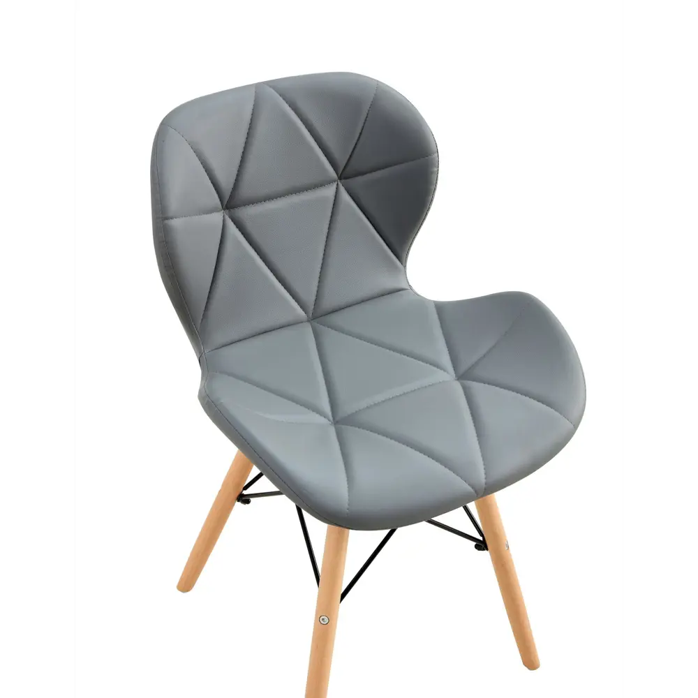 Фото 7 Комплект кухонных стульев 2 шт Wwbt 72x38x48 см искусственная кожа цвет серый Фото 7 Комплект кухонных стульев 2 шт Wwbt 72x38x48 см искусственная кожа цвет серый