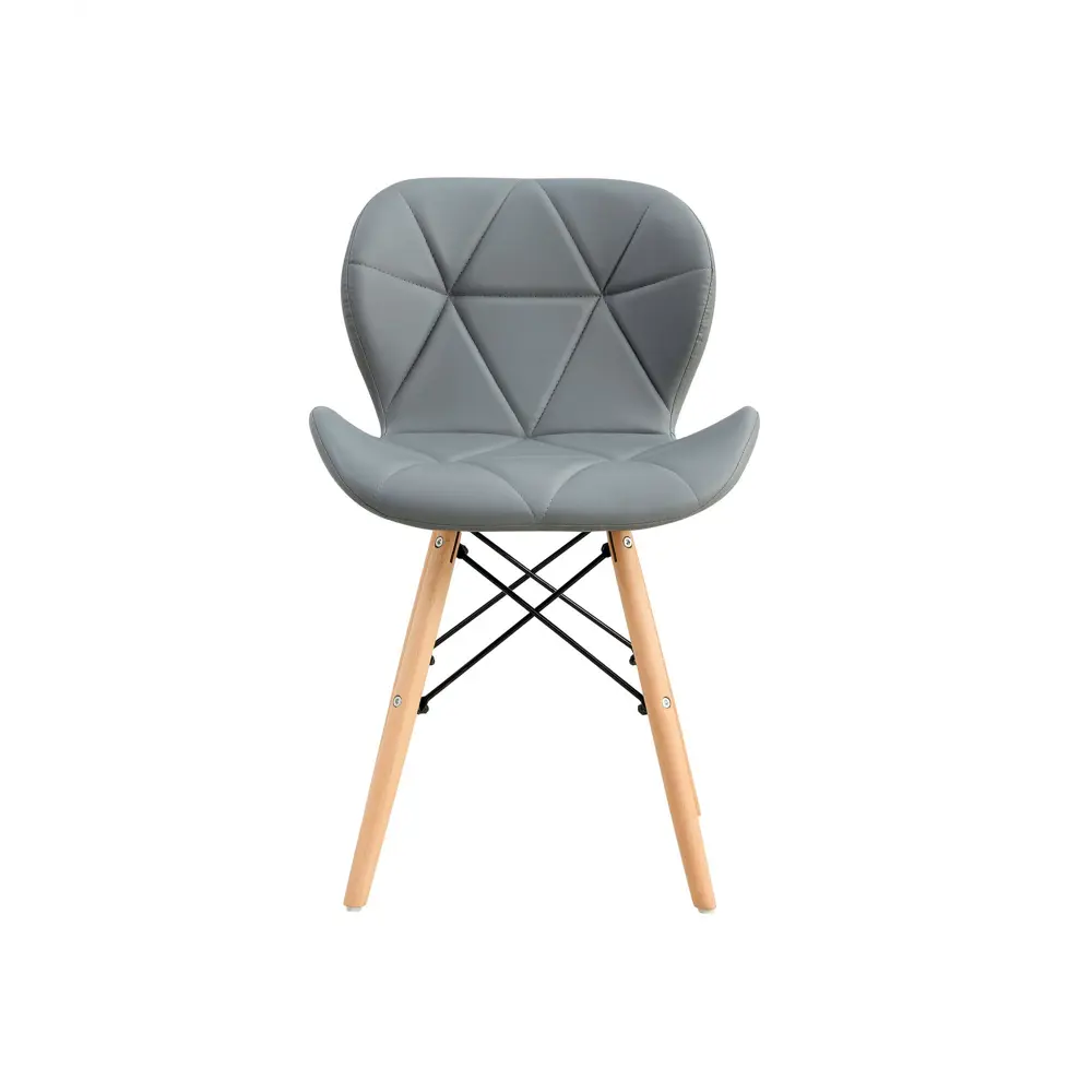 Фото Комплект кухонных стульев 2 шт Wwbt 72x38x48 см искусственная кожа цвет серый Фото Комплект кухонных стульев 2 шт Wwbt 72x38x48 см искусственная кожа цвет серый