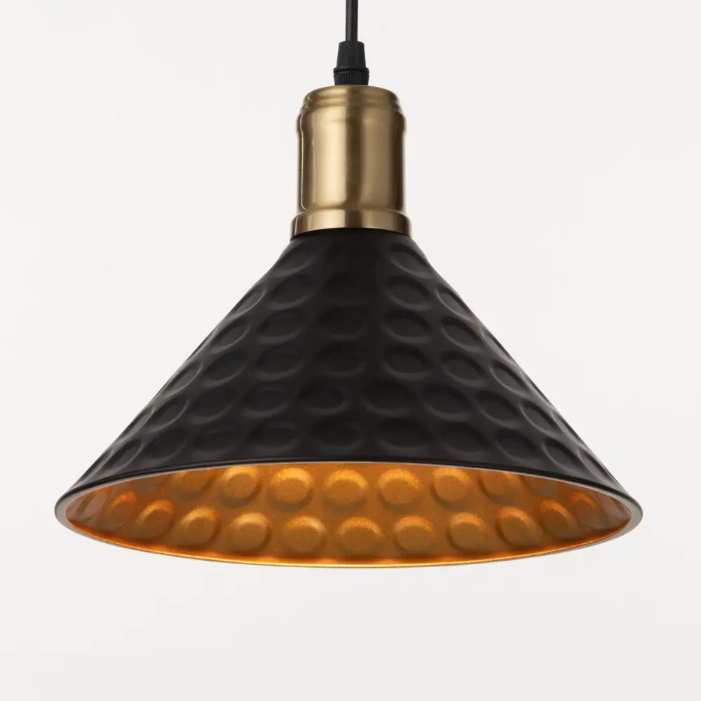 Фото 3 Светильник подвесной BAYERLUX 7586384 Чеканка 1 лампа 2 м² цвет черный Фото 3 Светильник подвесной BAYERLUX 7586384 Чеканка 1 лампа 2 м² цвет черный