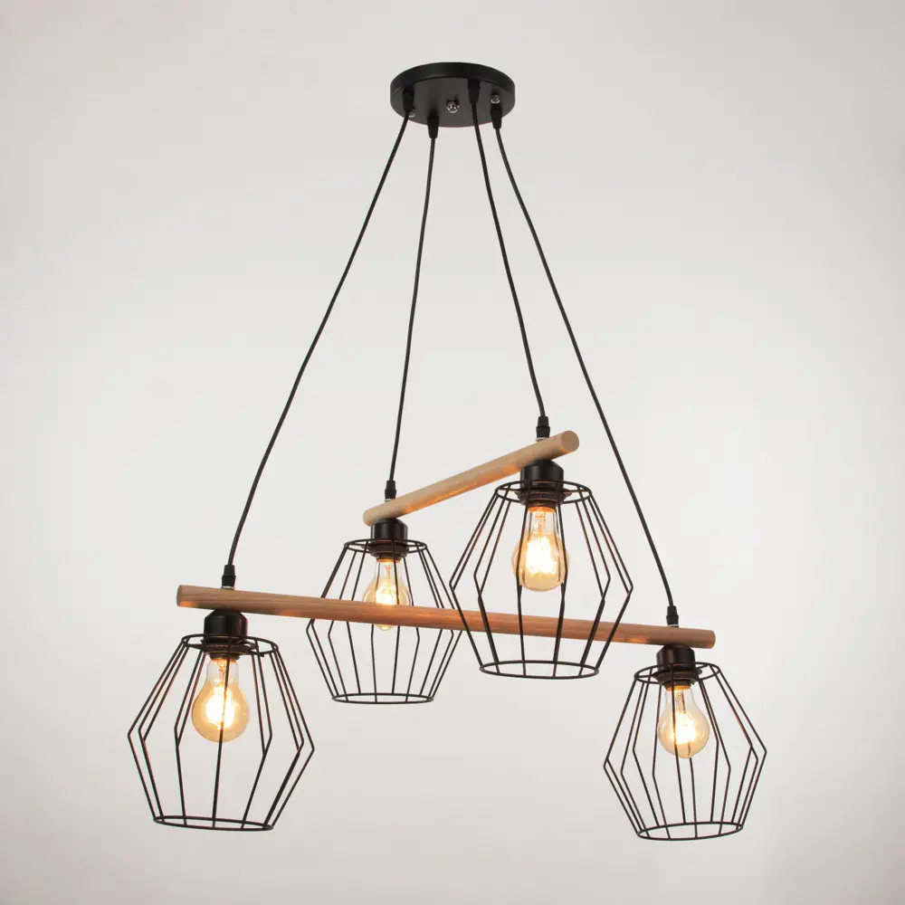 Фото 2 Светильник подвесной BAYERLUX 2097 4 лампы 8 м² цвет черный