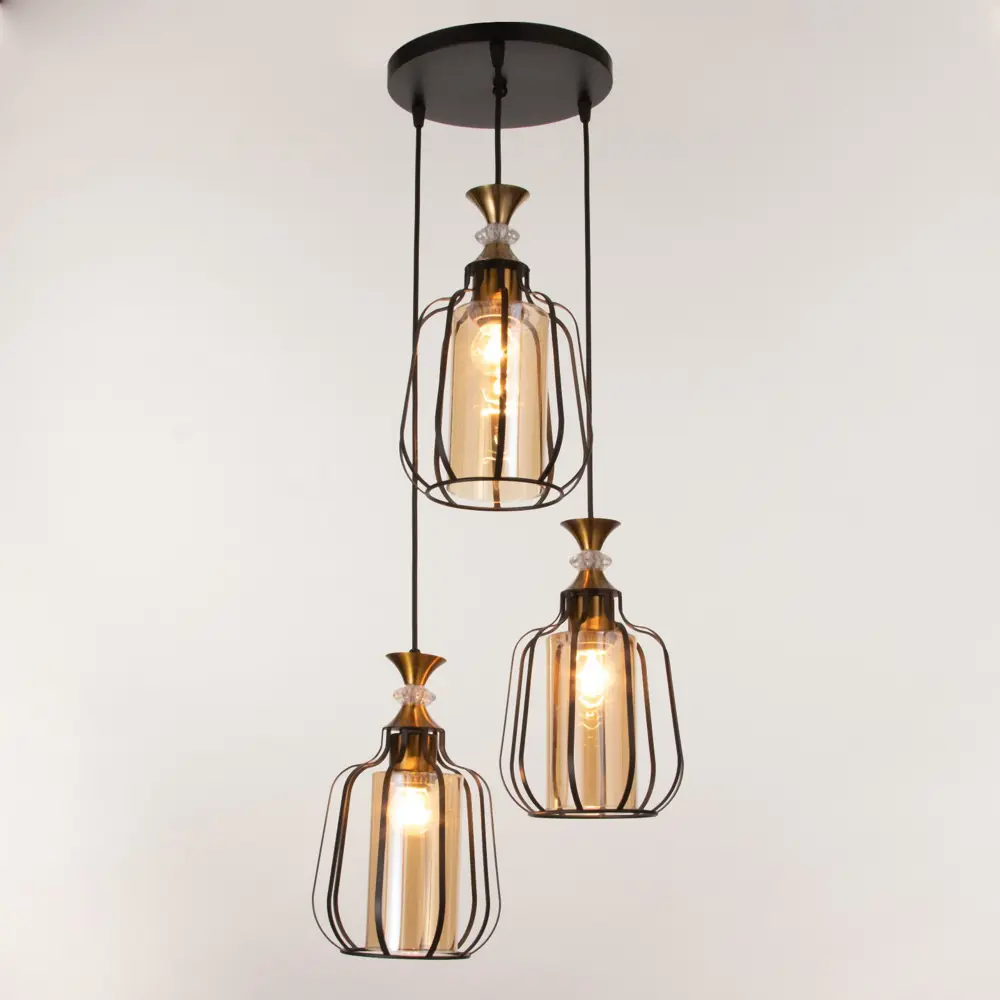 Фото 2 Светильник подвесной BAYERLUX 2100 3 лампы 6 м² цвет черный Фото 2 Светильник подвесной BAYERLUX 2100 3 лампы 6 м² цвет черный