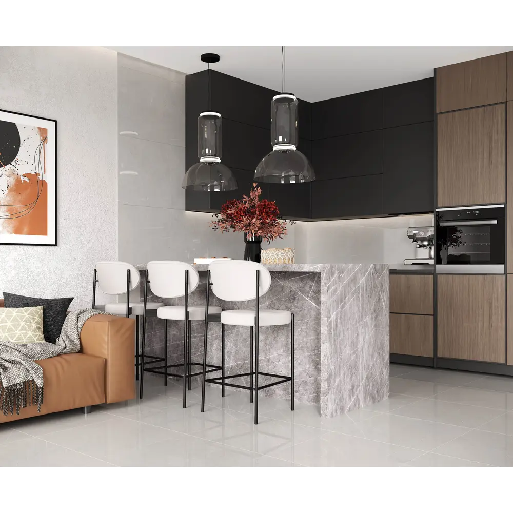 Фото 4 Глазурованный керамогранит Laparet French Smoke 60x120 см 1.44 м² глянцевый цвет светло-серый Фото 4 Глазурованный керамогранит Laparet French Smoke 60x120 см 1.44 м² глянцевый цвет светло-серый