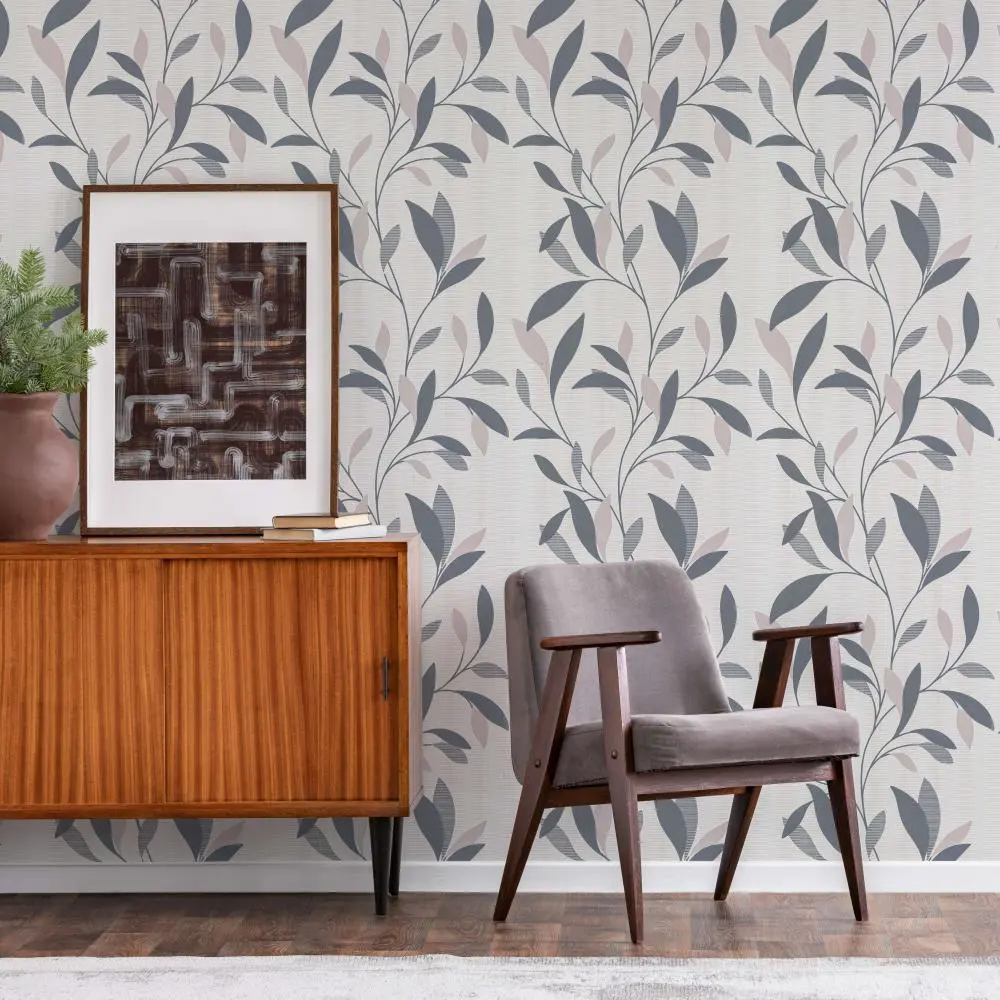 Фото 3 Обои виниловые Home Color Algae серые HC11027-41 0.53 м