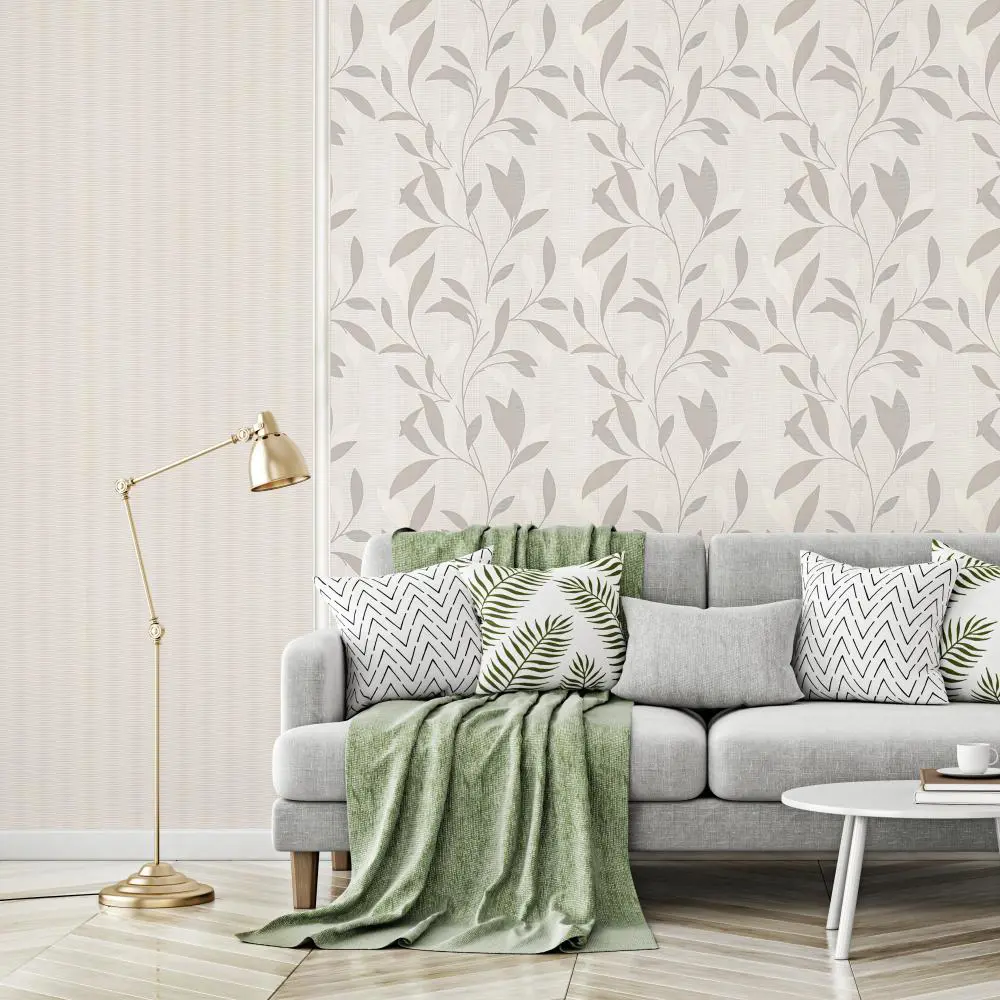 Фото 3 Обои виниловые Home Color Algae бежевые HC11028-21 0.53 м