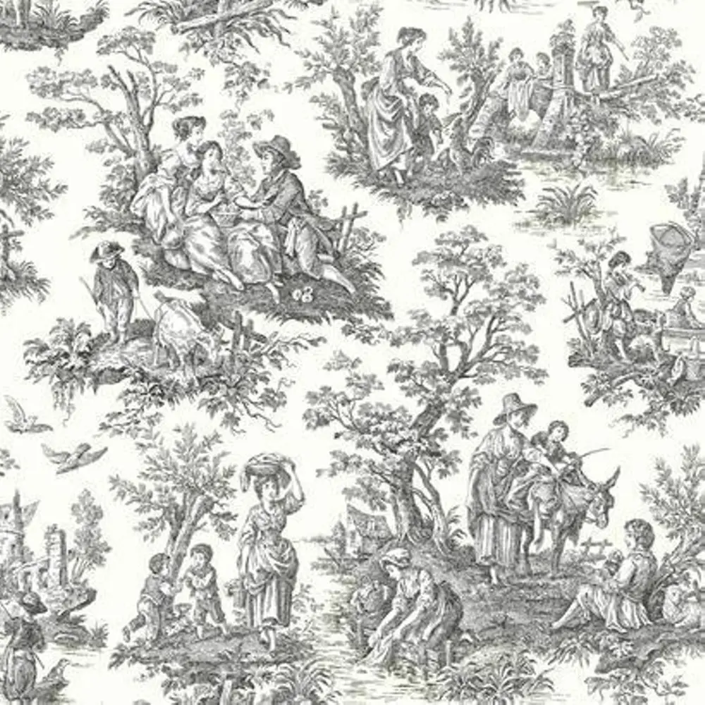 Фото Обои бумажные York Wallcoverings Waverly Classics WA7828, 0.52 м, черные Фото Обои бумажные York Wallcoverings Waverly Classics WA7828, 0.52 м, черные