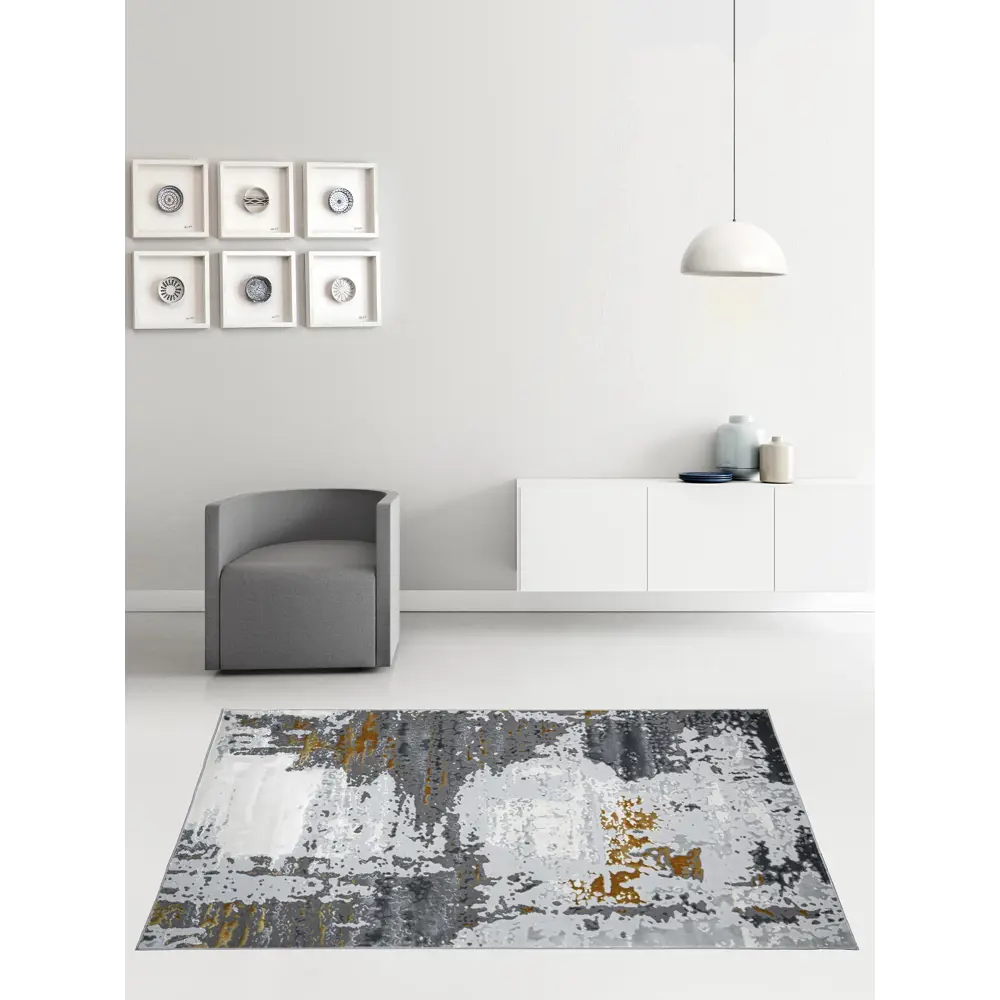 Фото Ковер Mafy Akopetra 80x150 MF-00155 цвет серо-желтый Фото Ковер Mafy Akopetra 80x150 MF-00155 цвет серо-желтый