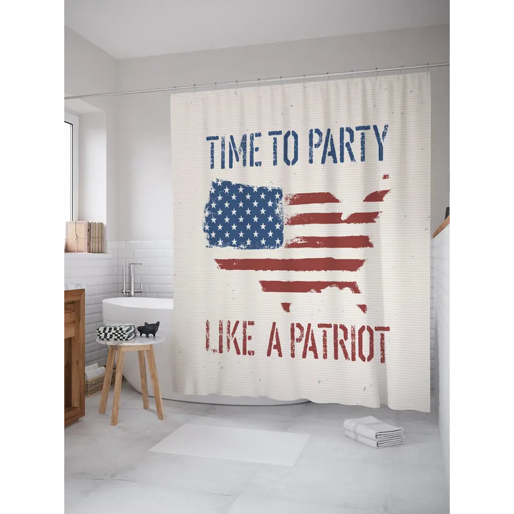 Фото Шторка для ванной комнаты JOYARTY sc_5036 200х180см цвет синий