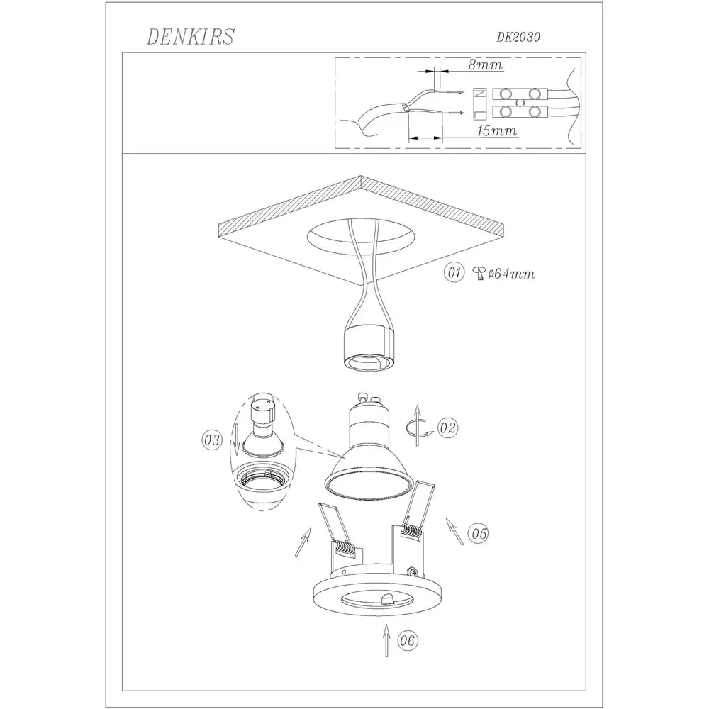 Фото 3 Светильник точечный светодиодный встраиваемый DENKIRS DK2030-CH 1.50 м² нейтральный белый свет цвет коричневый Фото 3 Светильник точечный светодиодный встраиваемый DENKIRS DK2030-CH 1.50 м² нейтральный белый свет цвет коричневый