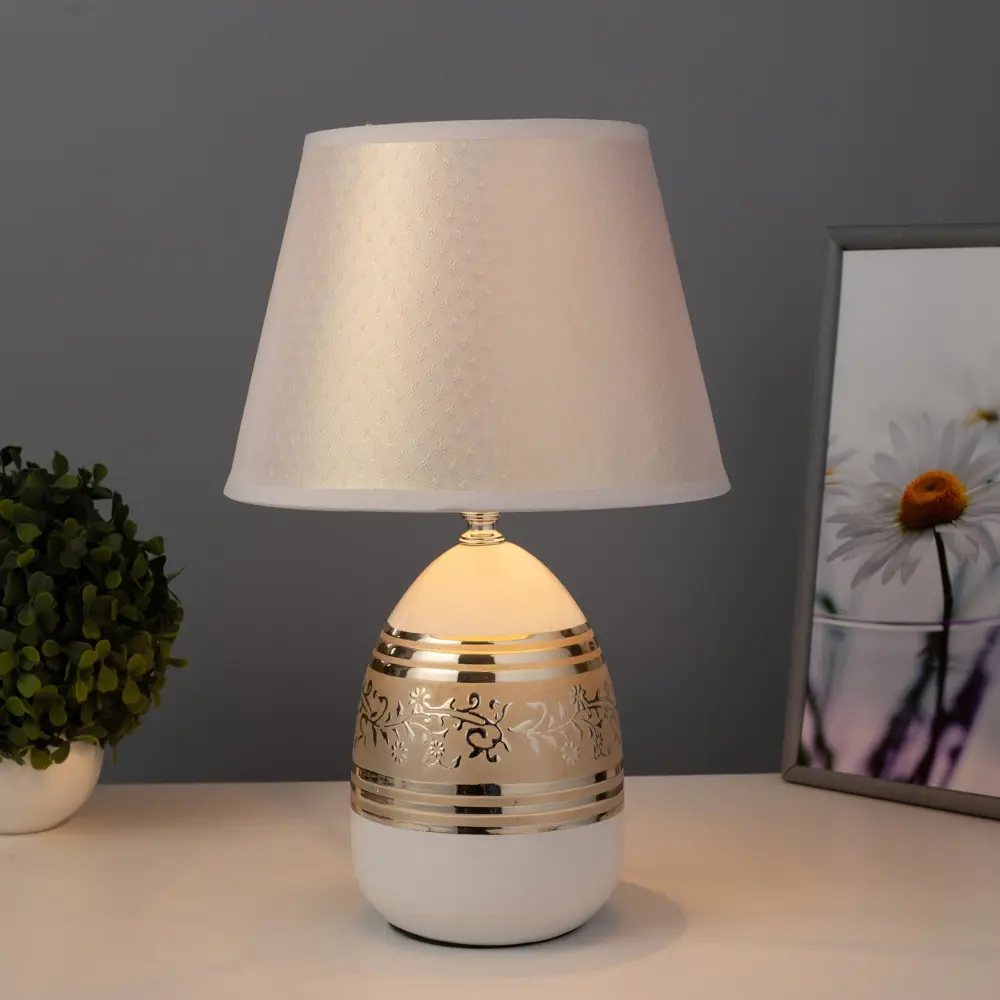 Фото 2 Настольная лампа RISALUX 7817186 цвет жёлтый золотой