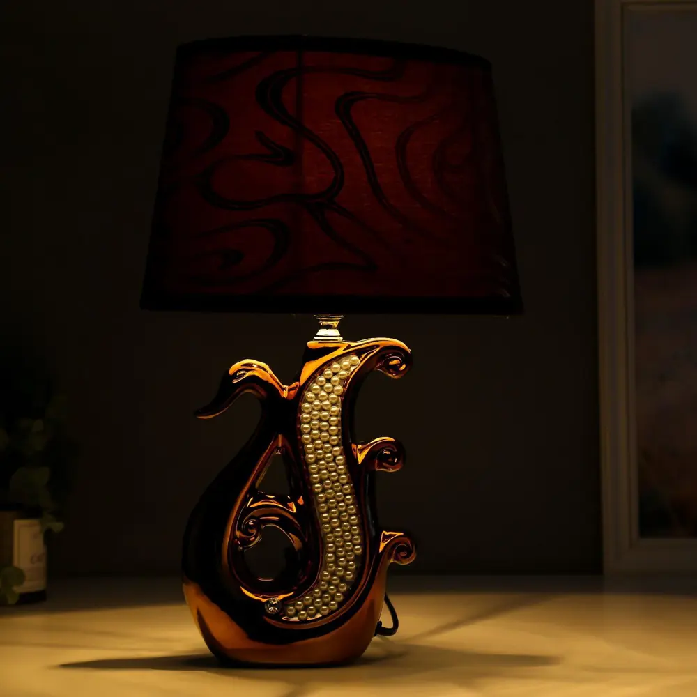 Фото 3 Настольная лампа RISALUX 5354711 цвет жёлтый золотой Фото 3 Настольная лампа RISALUX 5354711 цвет жёлтый золотой