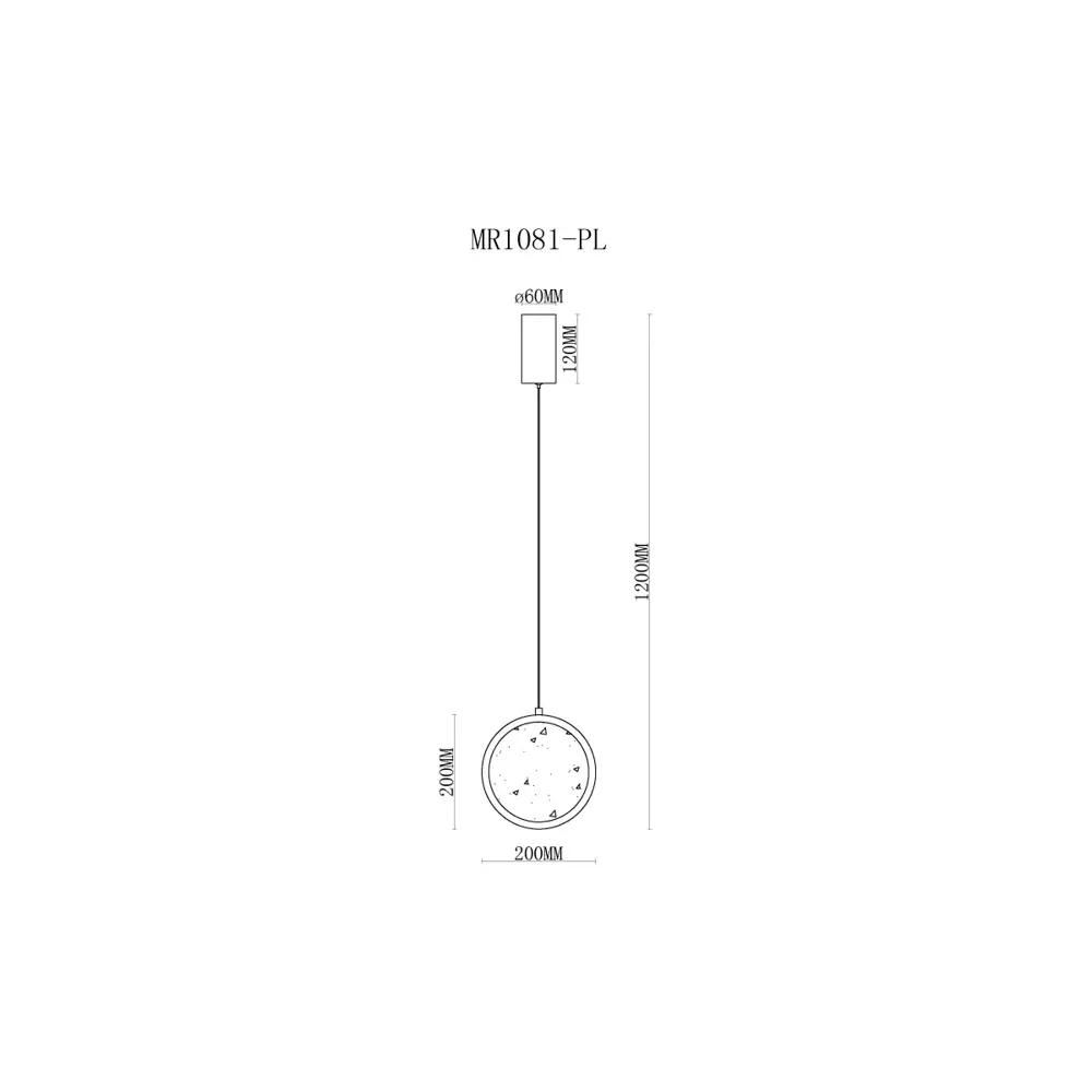 Фото 2 Светильник подвесной светодиодный MYFAR MR1081-PL Lora 3 м² теплый белый свет цвет золото Фото 2 Светильник подвесной светодиодный MYFAR MR1081-PL Lora 3 м² теплый белый свет цвет золото