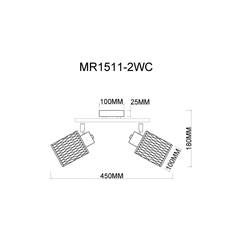 Фото 2 Спот поворотный MYFAR MR1511-2WC Cathy 2 лампы 5 м² цвет коричневый Фото 2 Спот поворотный MYFAR MR1511-2WC Cathy 2 лампы 5 м² цвет коричневый