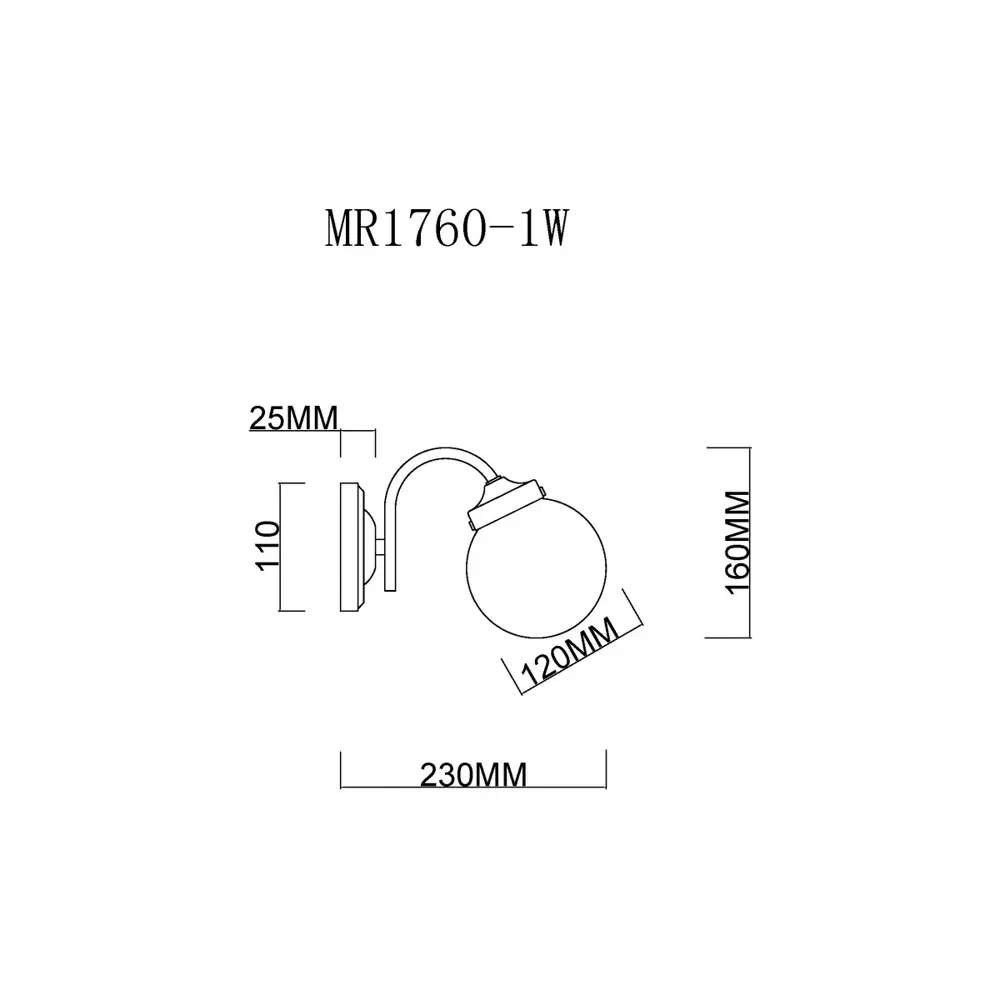 Фото 2 Настенный светильник MYFAR MR1760-1W цвет черный Фото 2 Настенный светильник MYFAR MR1760-1W цвет черный