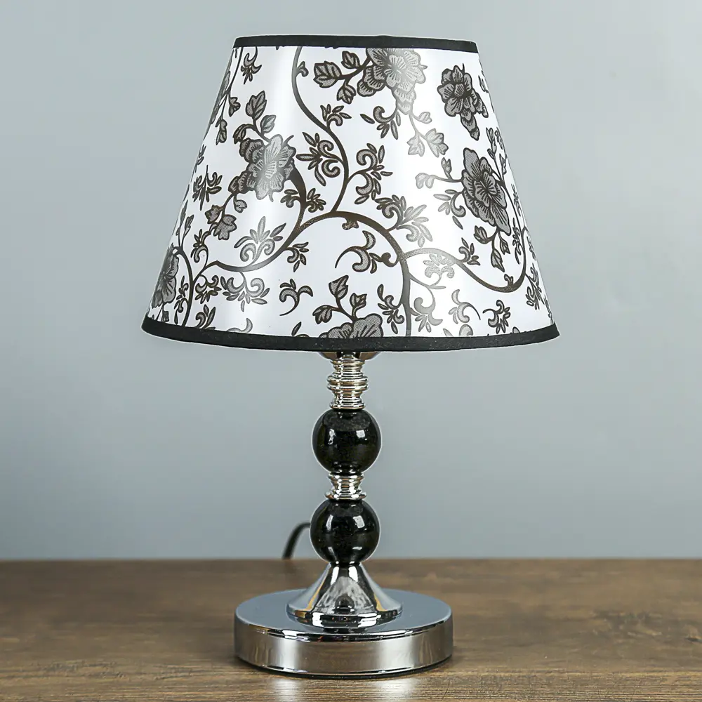 Фото Настольная лампа RISALUX 3742778 цвет серый серебристый Фото Настольная лампа RISALUX 3742778 цвет серый серебристый