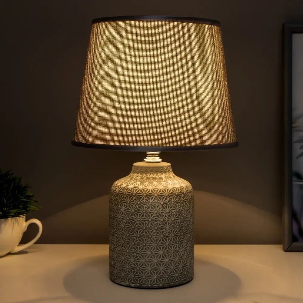 Фото 3 Настольная лампа RISALUX GMN-0173 цвет серый серебристый Фото 3 Настольная лампа RISALUX GMN-0173 цвет серый серебристый