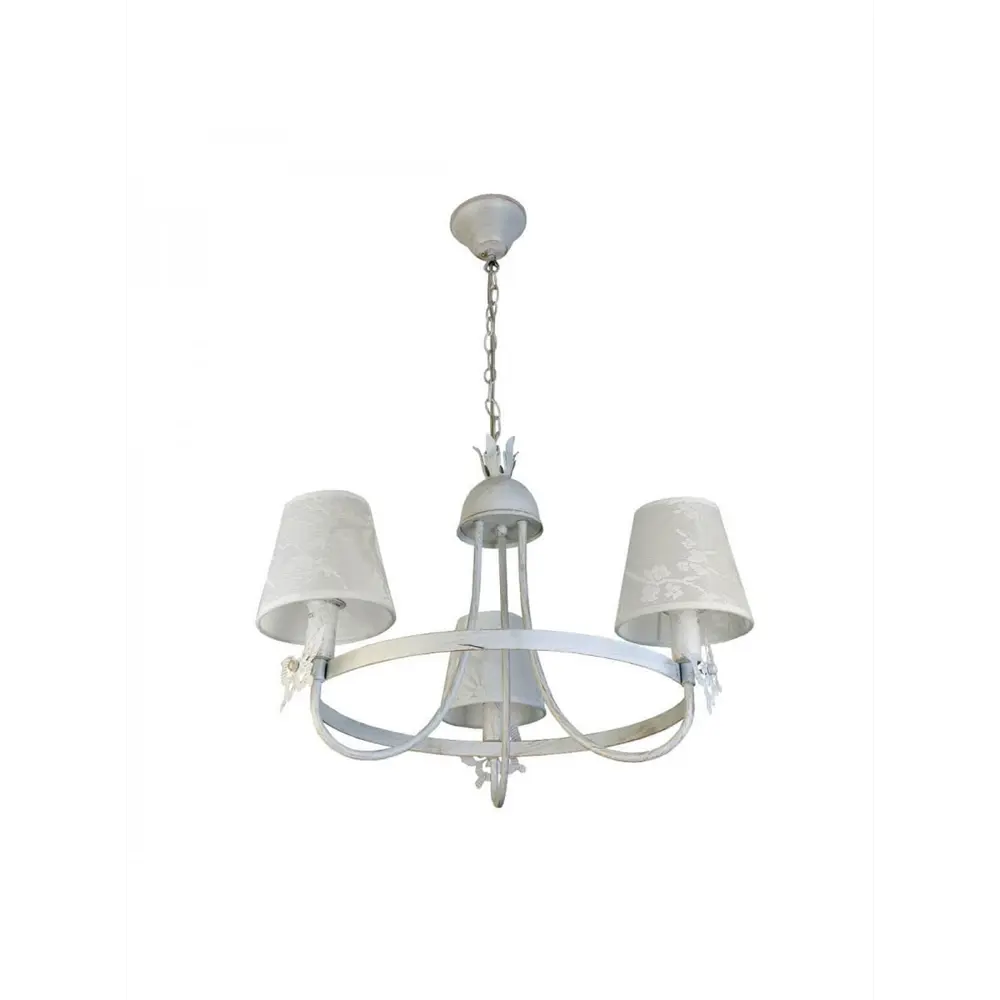 Фото Светильник подвесной TOPLIGHT TL5670D-03WG Della 3 лампы 6 м² цвет белый Фото Светильник подвесной TOPLIGHT TL5670D-03WG Della 3 лампы 6 м² цвет белый