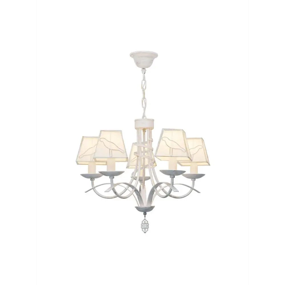 Фото Люстра подвесная TOPLIGHT TL1139-5H Grace 5 ламп 10 м² цвет белый Фото Люстра подвесная TOPLIGHT TL1139-5H Grace 5 ламп 10 м² цвет белый