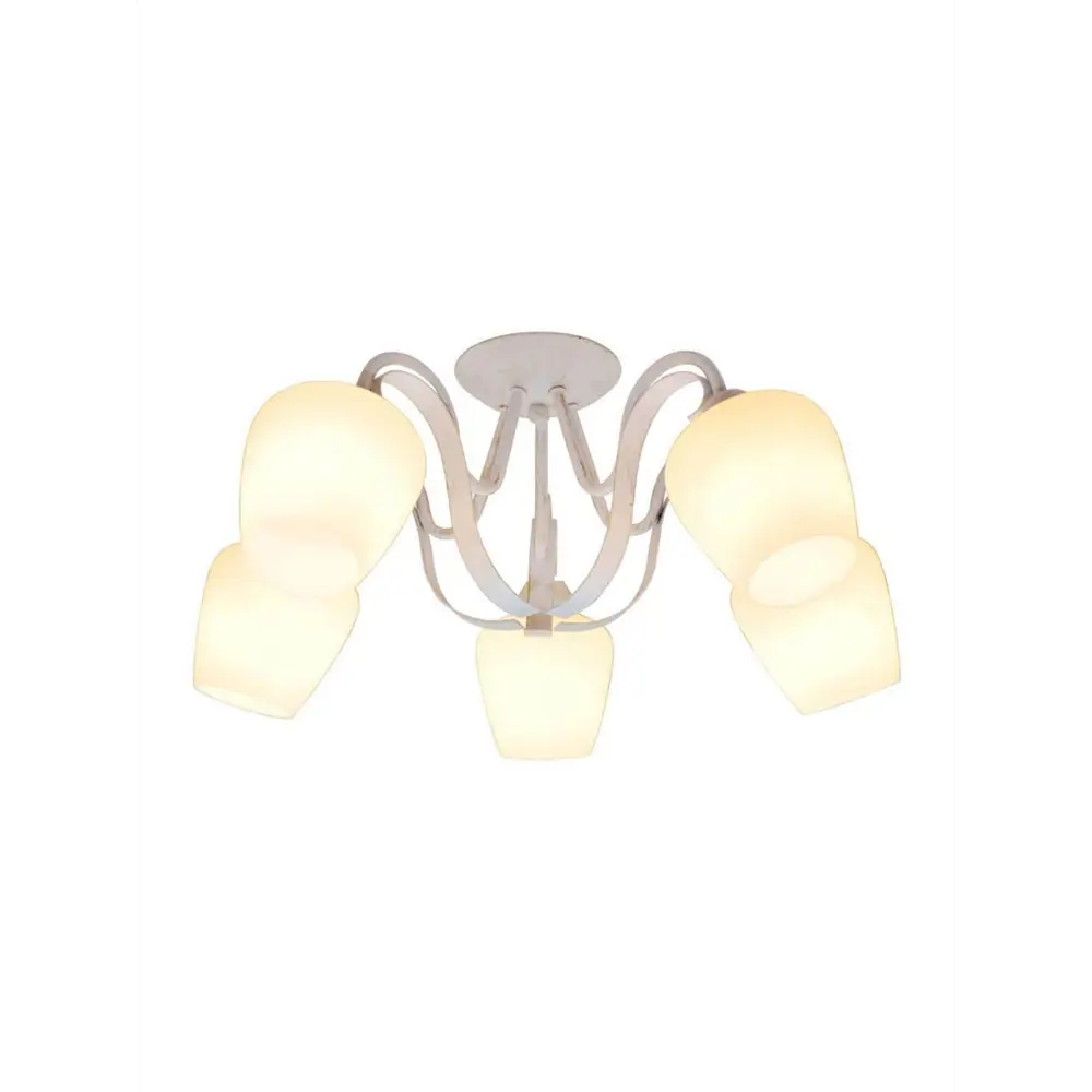 Фото Люстра потолочная TOPLIGHT TL1133-5D Abegail 5 ламп 10 м² цвет белый Фото Люстра потолочная TOPLIGHT TL1133-5D Abegail 5 ламп 10 м² цвет белый