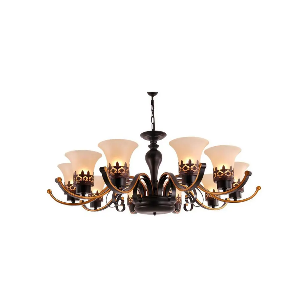 Фото Люстра подвесная TOPLIGHT TL7490D-08BL Florence 8 ламп 16 м² цвет коричневый Фото Люстра подвесная TOPLIGHT TL7490D-08BL Florence 8 ламп 16 м² цвет коричневый