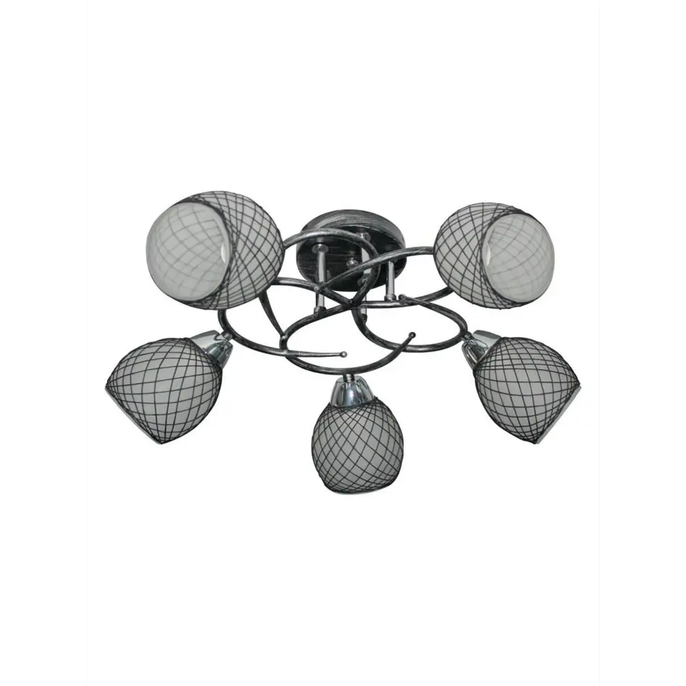 Фото Люстра потолочная TOPLIGHT TL7430X-05BP Jeanine 5 ламп 10 м² цвет хром Фото Люстра потолочная TOPLIGHT TL7430X-05BP Jeanine 5 ламп 10 м² цвет хром