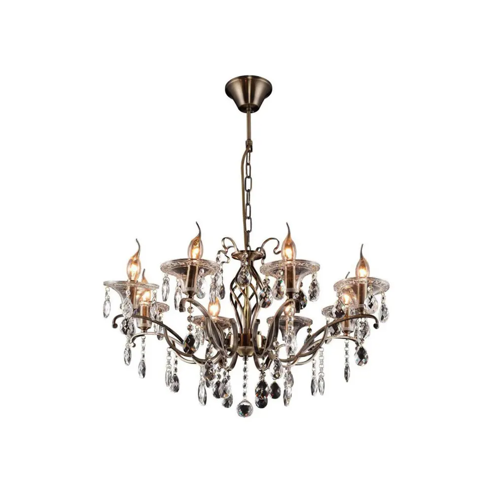 Фото Люстра подвесная TOPLIGHT TL7220D-08AB Zoe 8 ламп 16 м² цвет бронза Фото Люстра подвесная TOPLIGHT TL7220D-08AB Zoe 8 ламп 16 м² цвет бронза