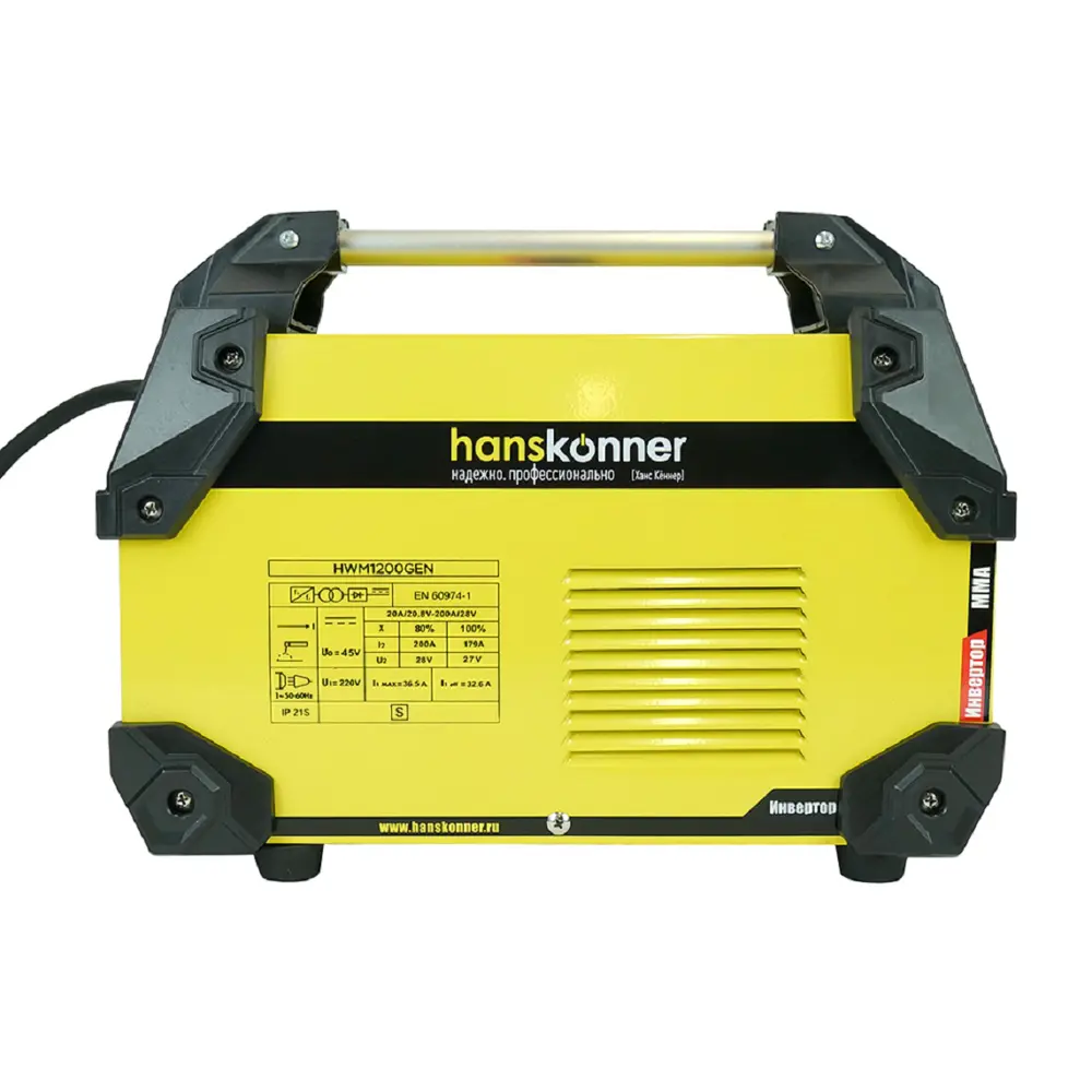 Фото 5 Сварочный аппарат инверторный Hanskonner HWM1200GEN, 20 А, 4 мм