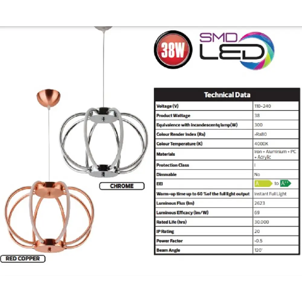 Фото 3 Светильник подвесной светодиодный HOROZ ELECTRIC HRZ01000700 нейтральный белый свет цвет хром Фото 3 Светильник подвесной светодиодный HOROZ ELECTRIC HRZ01000700 нейтральный белый свет цвет хром