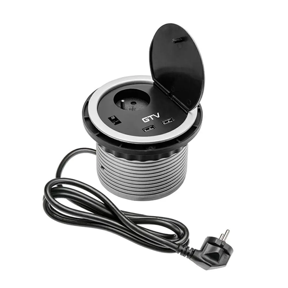Фото Розетка встраиваемая Gtv CHARGER 14611 с заземлением цвет серый Фото Розетка встраиваемая Gtv CHARGER 14611 с заземлением цвет серый