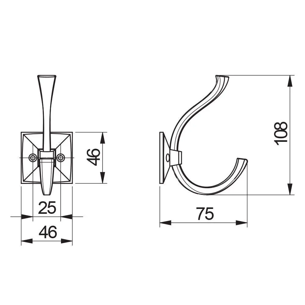 Фото 2 Крючок мебельный GTV MADRYT античное серебро комплект 2 шт Фото 2 Крючок мебельный GTV MADRYT античное серебро комплект 2 шт