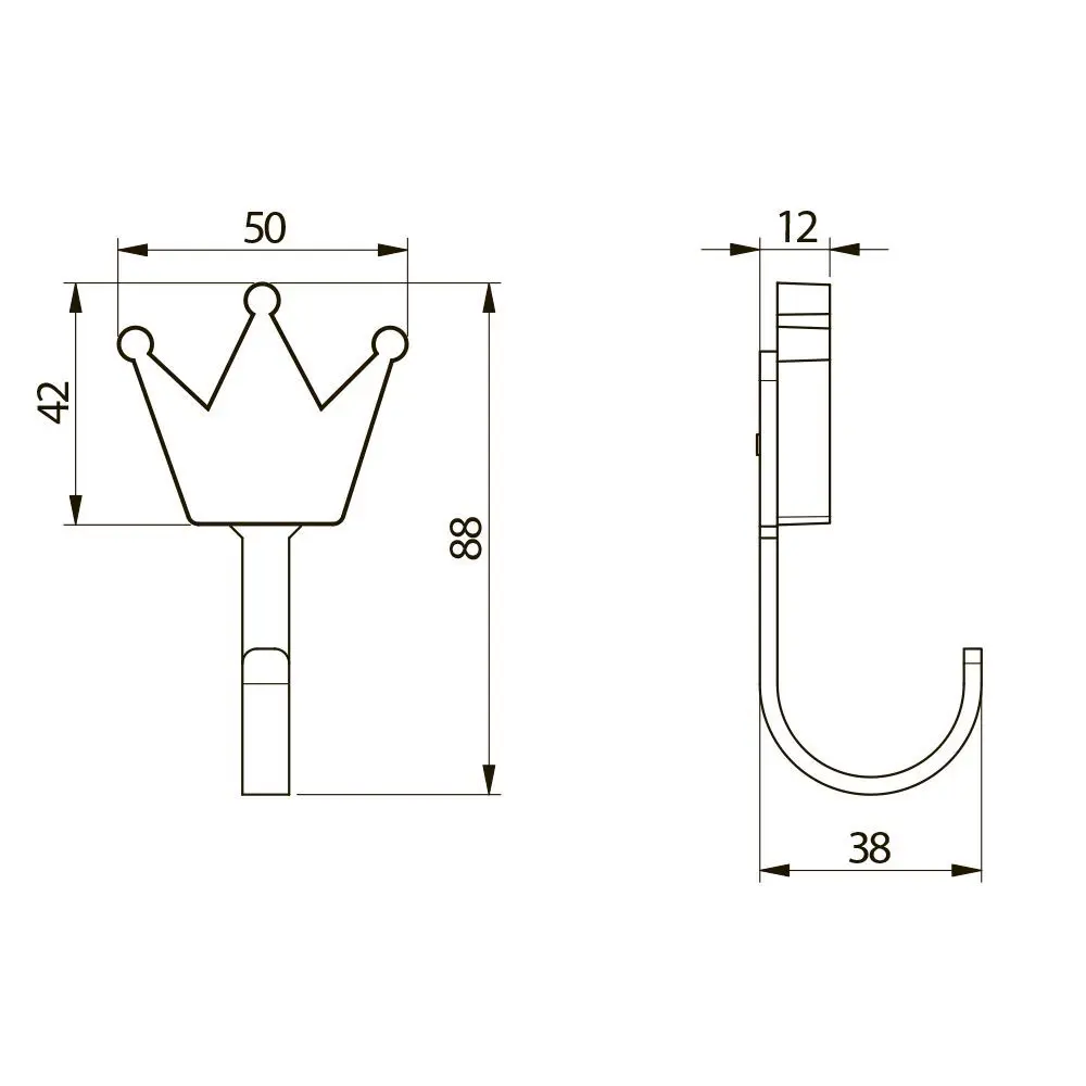 Фото 4 Крючок мебельный GTV WM-CROWN корона розовый комплект 2 шт Фото 4 Крючок мебельный GTV WM-CROWN корона розовый комплект 2 шт