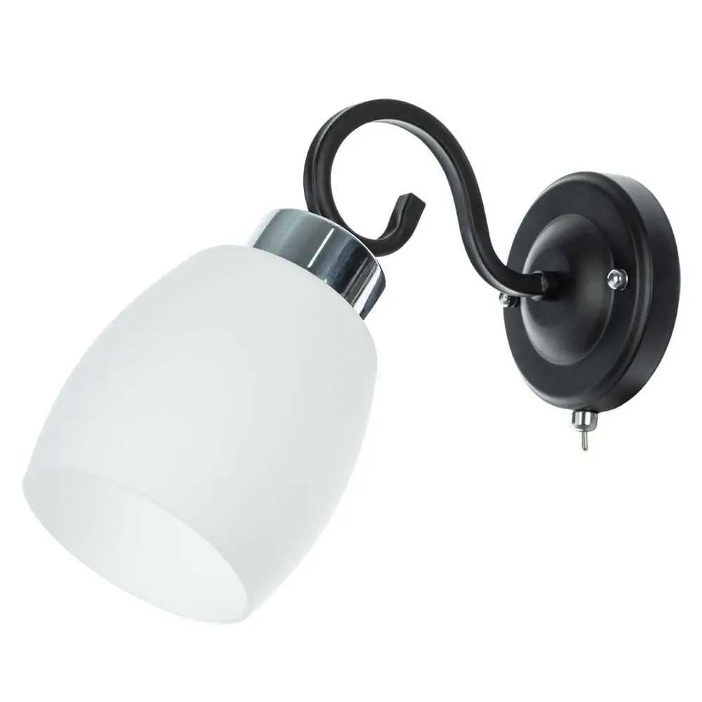 Фото Настенный светильник ARTE LAMP A4505AP-1BK цвет белый Фото Настенный светильник ARTE LAMP A4505AP-1BK цвет белый