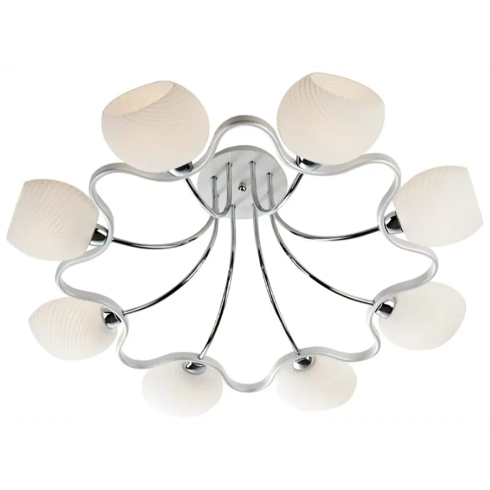 Фото Люстра подвесная VELANTE 269-207-08 8 ламп 16 м² цвет белый Фото Люстра подвесная VELANTE 269-207-08 8 ламп 16 м² цвет белый